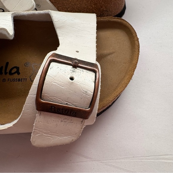 *Birkenstocks Women’s Size 38 US 7 White Leather - Picture 4 of 15